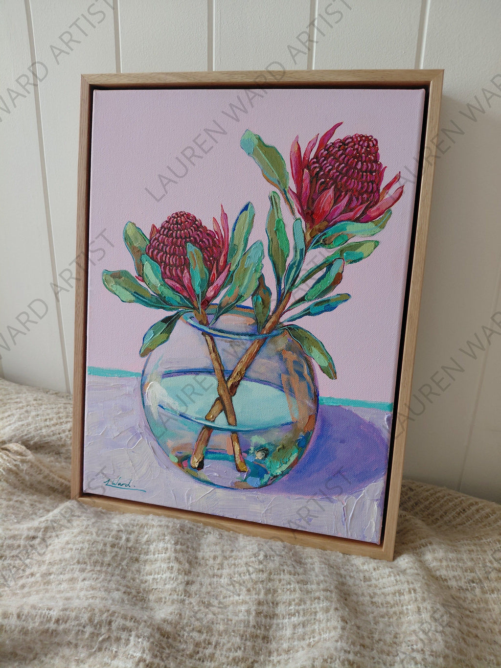 Waratah on Purple