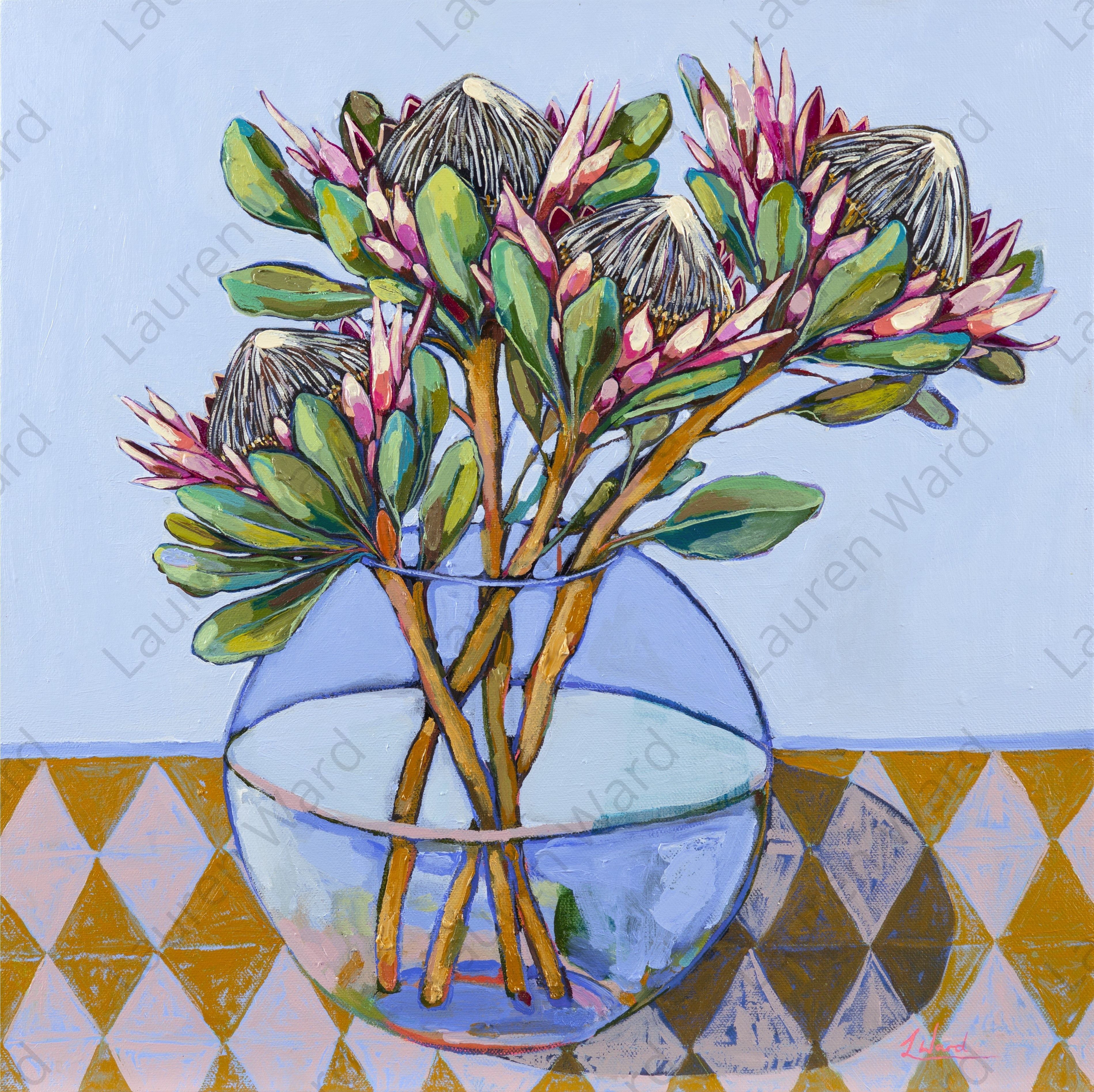 Protea Season Matted Print