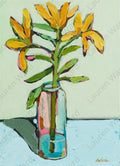 Yellow Lillies Matted Print